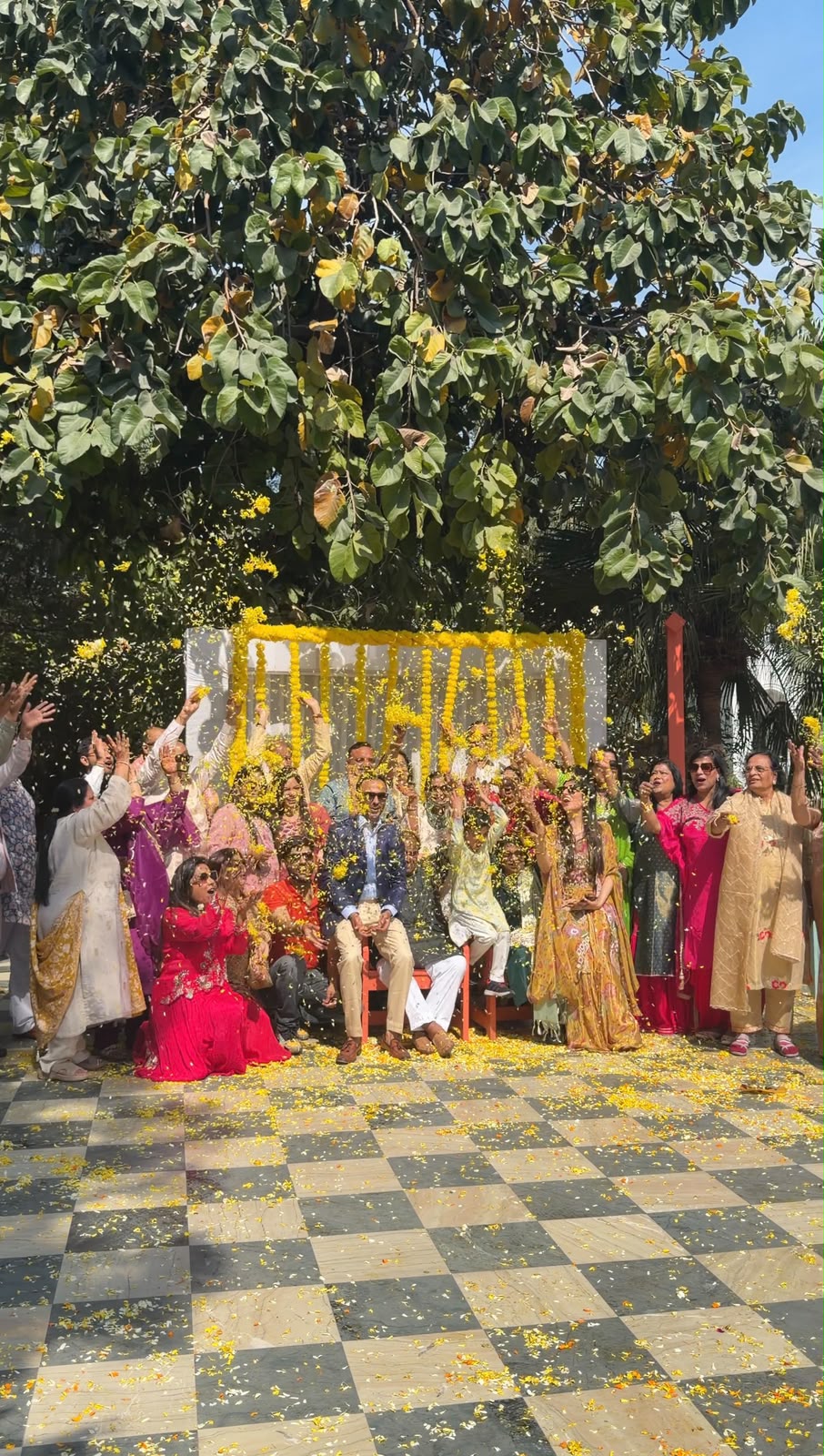 Outdoor wedding celebration at Ametsa